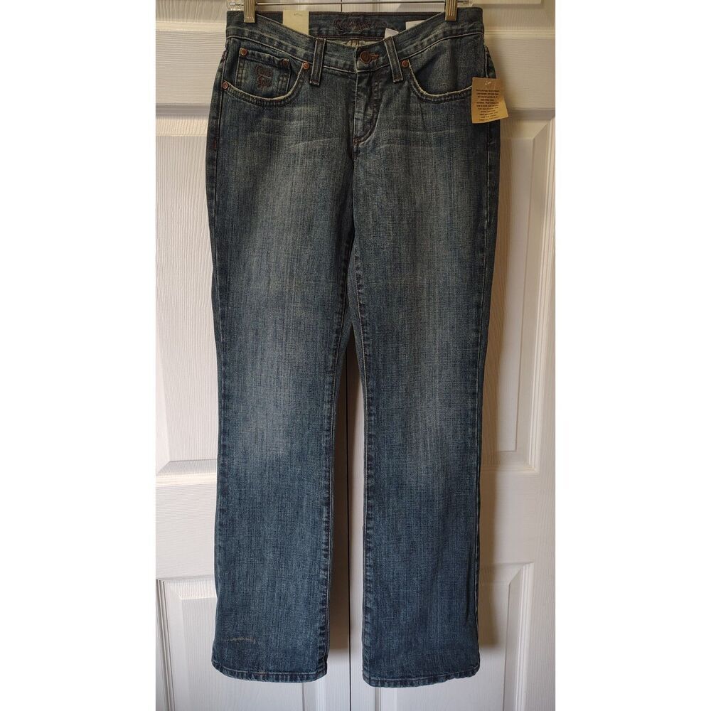 NWT Cruel Girl Straight Leg Low Rise Blue Denim Jeans Size 5 Long